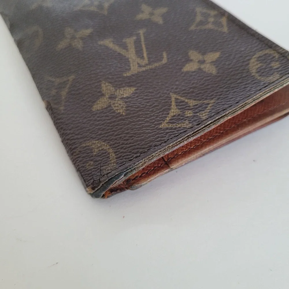 Louis Vuitton Vintage Monogram Long Bifold Wallet Brown Canvas Made‎ in France